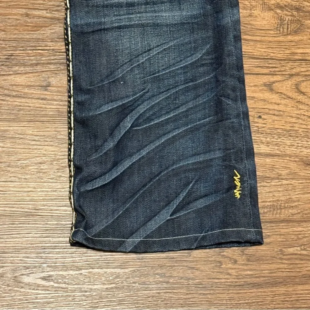 COOGI Blue Bootcut Jeans with Classic Large Detail Stitching Size 9/10